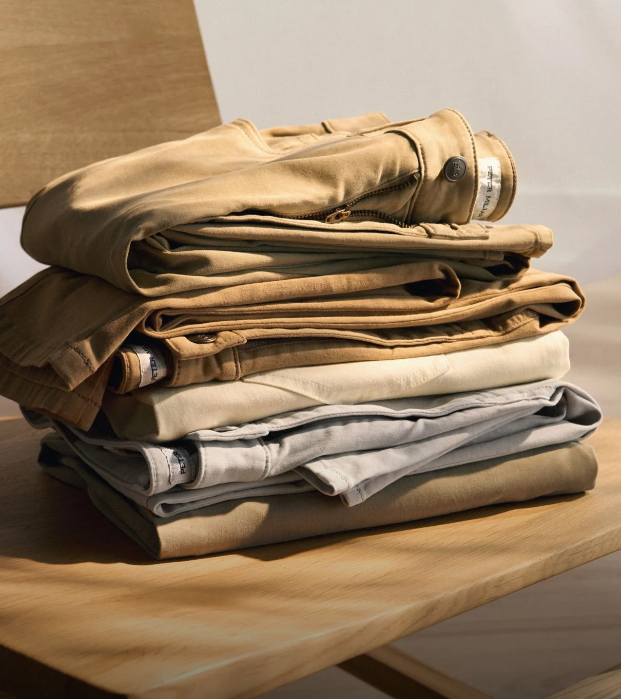 SIGNATURE SATEEN FIVE-POCKET PANTS